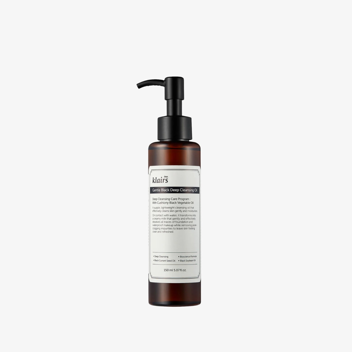 KLAIRS® Gentle Black Deep Cleansing Oil (150ml)