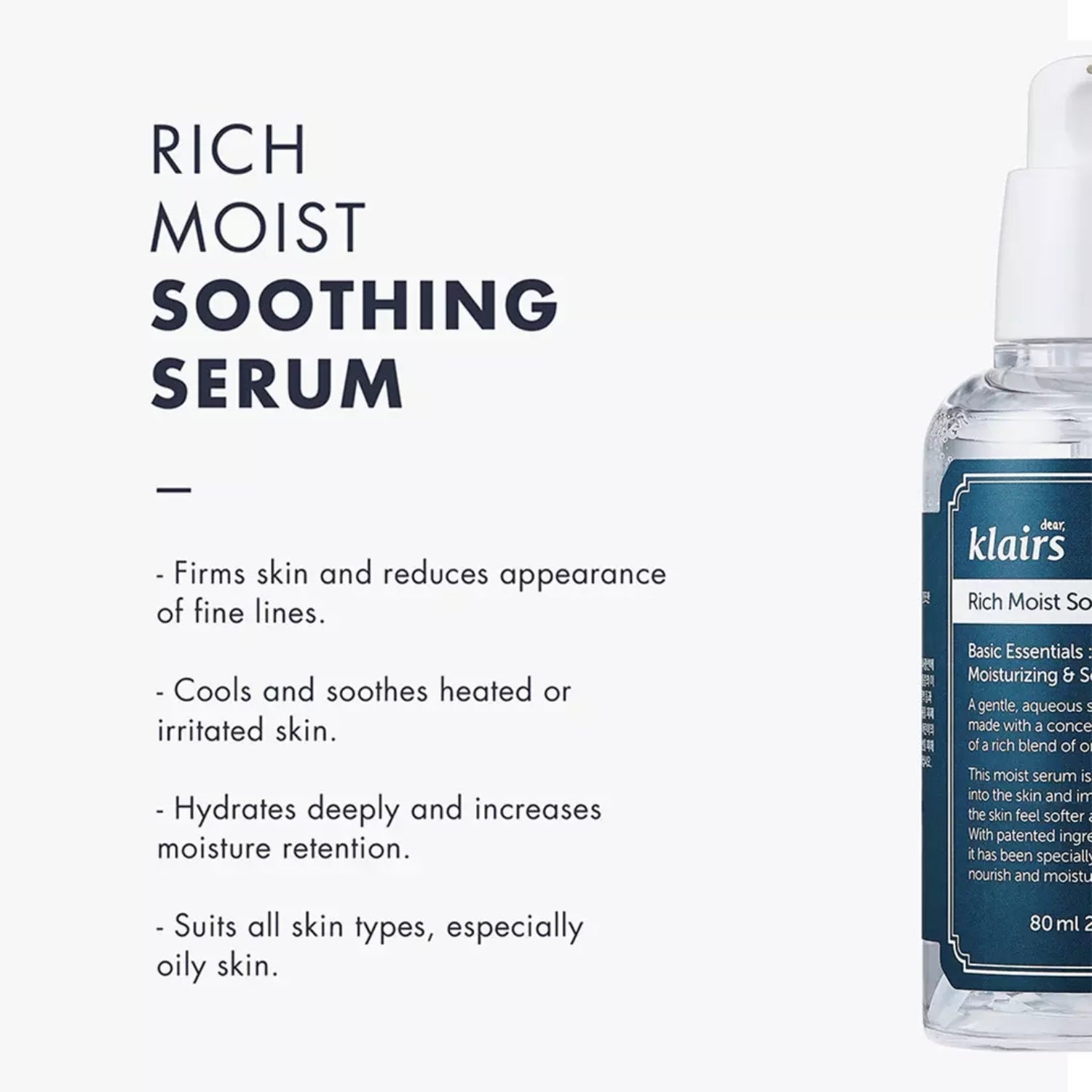 KLAIRS® Rich Moist Soothing Serum (80ml)